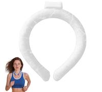 Neck Cooling Tube, Reusable Wearable Cooling Neck Wraps for Summer Heat, Relief for Hot Flashes and Fever Smart ice Neckband for Indoor and Outdoor Workers, Summer Parades and Celebrations(White)