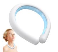 Neck Cooling Tube - Wearable Neck Cold Gel Ice Pack, Summer Cool Ice Ring Necks Hanging, Reusable Cool Body Cooler Tube for All Sports Outdoor Activities - White