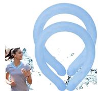 Neck Cooling Tube with Cold Insulated Bag,Reusable Ice Neck Ring Wearable Body Cooling Products for Summer Heat (Blue)