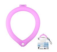 Neck Cooling Tube with Insulated Bag, Ice Neck Cooler Ring Wearable Body Cooling Products for Outdoor Indoor, Cooler Wraps Anti-Slip with Buttons for Summer Hot Weather