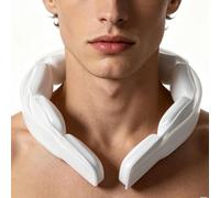 Neck Cooling Wraps - Premium Non Electric Safety Material Stand, Vibrant White Styling Band Loop, Compact Geometric Daily Welfare Protection Guard Case | for Athletes Friends Birthday Gift
