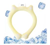 Neck Coolings Tube - Reusable Cold Gel Ice Pack Wrap for Hot Weather, Hands-Frees Wrap for Neck, Shoulders, Flexible & Ergonomic Design (Yellow, 28℃)