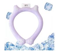 Neck Coolings Tube - Reusable Cold Gel Ice Pack Wrap for Hot Weather, Hands-Frees Wrap for Neck, Shoulders, Flexible & Ergonomic Design (Purple, 28℃)