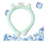 Neck Coolings Tube - Reusable Cold Gel Ice Pack Wrap for Hot Weather, Hands-Frees Wrap for Neck, Shoulders, Flexible & Ergonomic Design (Green, 28℃)