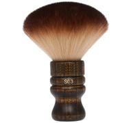 Neck Duster Brush, Neck Brush 2Pcs Retro Soft Duster Portable Skin-friendly Barber Professional Barber Natural Wool Bamboo Handle Cutting Kits for Home Daily Use