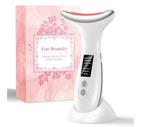 Neck Face Massager, 6-in-1 Face Lifting Device, 7 LED&45°C EMS Electric Facial Massager for Anti-Aging, 4 Intensity Levels Face Sculpting Device Lifting and Wrinkle Reduction Firming for Women