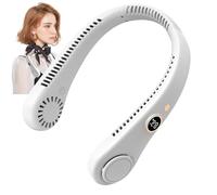 Neck Fan - Hands Free Bladeless Fan,Leafless, Rechargeable, Headphone Design, USB Powered Cooling Fans for Women Men, 5 Speeds