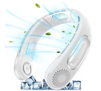 Neck Fan, Hands Free Portable Neck Fan Rechargeable, 360° Neck Cooling Fan, 4 Speeds, 5200 mAh Battery Operated USB Bladeless Neck Cooler Fan Gifts for Women, Men, Travel, Outdoor, Home, Office