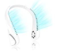 Neck Fan, Portable Fan, 4,000 mAh, Large Capacity, Portable Fan, Rapid Cooling, Quiet Design, Lightweight, Ultra Long Continuous Operation, USB Charging, 3 Levels of Air Flow Adjustment, 360° Freely