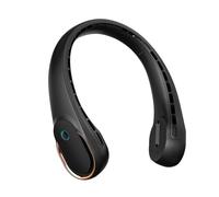 Neck Fan with Strong Wind, 5000mAh Portable Neck Fans Rechargeable, 360° Adjustable Cooling, Quiet Hands-Free Wearable Fan with Fast Charging, Long Battery Life for Travel, Office, Outdoor (Black)