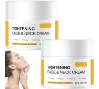 Neck Firming Cream, Collagen Retinol Tightening Cream for Sagging Skin, Reduce Wrinkles, Double Chin, Fine Lines, Peptide Anti-Aging Face & Décolleté Moisturiser (2Pcs)