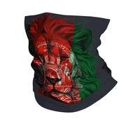 Neck Gaiter Afghanistan Afghan Flag Lion Headwear Absorbent Bandana Quick Drying Tube Scarf For Traveling Camping Climbing