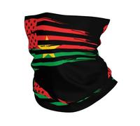 Neck Gaiter America Flag And Burkina Faso Flag White Non-Slip Bufanda Facial Comfortable Bandana For Sports Workout Climbing