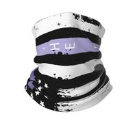 Neck Gaiter Back The Purple Ribbon Us Flag Esophageal Cancer Awareness Universal Half Face Scarf Comfortable Bandana For Climbing Skiing Tennis