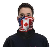 Neck Gaiter Canada Canadians American Flag Usa Friendship Love Headwear Quick Drying Bandana Sunscreen Balaclava For Fishing Hunting Football