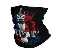 Neck Gaiter Crown Lion And Flag Of Dominican Republic Headwear Dustproof Bandana Decorative Balaclava For Hunting Fishing Tennis