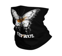 Neck Gaiter Cyprus Cypriot Butterflies Flag White Headwear Anitdust Bandana Breathable Balaclava For Traveling Jogging Climbing