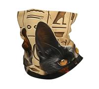 Neck Gaiter Egyptian Cats Hieroglyphics Mystical Symbols Golden Quick Drying Half Face Scarf Unisex Facial Decoration for Men Yoga 26X30cm