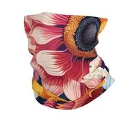 Neck Gaiter Flowers Eye Painting Psychedelic Mystical Colorful Premium Half Face Scarf Novelty Hair Band for Skiing Women 26X30cm