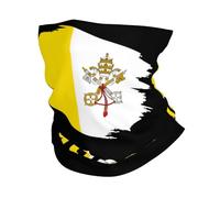Neck Gaiter Funny Text Vatican Flag Tube Scarf Uv Protection Headwear For Motorcycling, Running, Fishing