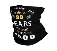 Neck Gaiter Happy 90Th Birthday Bandana Multifunctional Headwear Anitdust Neck Warmer For Football Climbing Skiing