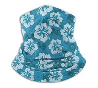 Neck Gaiter Hawaiian Hibiscus Flowers Neck Warmer Soft Face Cover Tube Half Face Mask Scarf Balaclava For Outdoor Sports