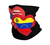 Neck Gaiter Hearts America And Venezuela Comfortable Polainas De Cuello Windproof Bandana For Climbing Skiing Yoga