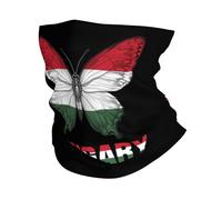 Neck Gaiter Hungary Hungarians Butterflies Flag Bandana Comfortable Headband Breathable Balaclava For Traveling Running Outdoor 25X50Cm