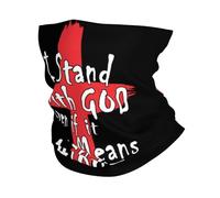 Neck Gaiter I Stand With God Even If It Means Standing Alone Face Scarf Durable Bandana Uv Protection Headband For Traveling Camping Running 25X50CM