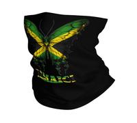 Neck Gaiter Jamaica Jamaicans Butterflies Flag White Headwear Sunscreen Bandana Protective Balaclava For Yoga Climbing Workout