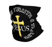Neck Gaiter Jesus Is The Way The Truth The Life Neck Warmer Durable Headwear Dustproof Balaclava For Outdoor Running Camping 25X50CM