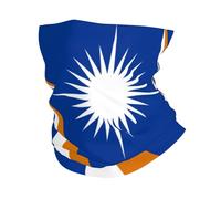 Neck Gaiter Marshall Islands Flag Bandana Durable Headband Windproof Balaclava For Running Camping Traveling 25X50CM