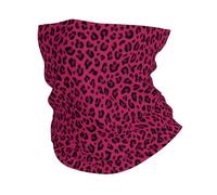 Neck Gaiter Neck Warmer Soft Face Cover Tube Half Face Mask Scarf Balaclava,Love Leopard Leopard Print In Hot Pink