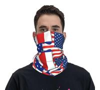 Neck Gaiter Netherlands Antilles The Dutch Antilles And American Flag Usa Friendship Bandana Warmer Headwear Windproof Headband For Fishing Hunting Workout