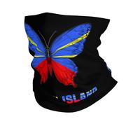 Neck Gaiter Reunion Island Reunion Islanders Butterflies Flag Facial Shield Multifunctional Bandana Uv Protection Headband For Camping Outdoor Running 25X50Cm