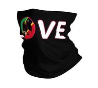 Neck Gaiter Saint Kitts And Nevis Flag Peace Logo Love Headwear Multifunctional Bandana Warmer Balaclava For Tennis Traveling Jogging