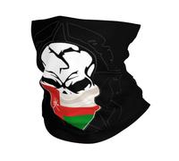 Neck Gaiter Skull Oman Omanis Flag Bandana Decorative Balaclava Breathable Headband For Outdoor Running Fishing 25X50CM