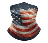 Neck Gaiter Stars And Stripes Balaclava Windproof Face Mask Scarf for Men Women Sun Protection Headwear Breathable Face Cover Bandana for Skiing Hiking 19.6x9.8 Inch, White, 19.6x9.8 Inch