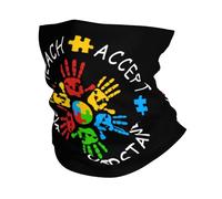 Neck Gaiter Teach Accept Understand Love Autism Headwear Washable Bandana Unisex Neck Warmer For Yoga Jogging Tennis