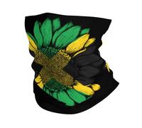 Neck Gaiter Vintage Sunflower Jamaica Flag Jamaican Headwear Anitdust Bandana Sunscreen Balaclava For Skiing Traveling Jogging