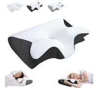 Neck haven Pillow, 2025 New Upgrade Neck haven Hospitality Pillow - Ergonomic Contoured Design for Side, Back & Stomach Sleepers, Breathable Support Pillow, (Includes Pillowcase)(Black)