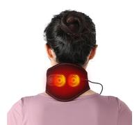 Neck Heating Pad, Heated Neck Support Band, Warming Pad for Neck and Shoulders, USB-Powered Heating Neck Wrap with 3-Level Heating and Vibration