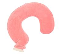 Neck Hot Water Bag, U Shaped Rubber Hot Water Bottle Neck Shoulder Warmer Heating Wrap Pillow with Fleece Cover for Hot Cold Therapy Pain Relief (Pink)