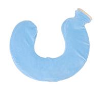 Neck Hot Water Bag, U Shaped Rubber Hot Water Bottle Neck Shoulder Warmer Heating Wrap Pillow with Fleece Cover for Hot Cold Therapy Pain Relief (Light Blue)