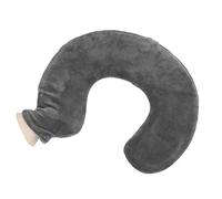 Neck Hot Water Bag, U Shaped Rubber Hot Water Bottle Neck Shoulder Warmer Heating Wrap Pillow with Fleece Cover for Hot Cold Therapy Pain Relief (Grey)