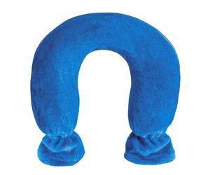 Neck hot water bottle, heat pack neck warmer with blue fleece cover