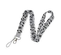 Neck Lanyard, Personalized Lanyards with Safety Buckle, for ID Badge Holder, Keys, Work Permits, Mobile Phones (Color : Music Note, Size : 45cm)