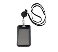Neck Lanyard with Card Holder Retractable ABS Badge HoldersWith Quick Sliding Card Protectors Water Resistant Cards Case Case