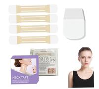 Neck Lift Tape, 4Pcs Neck Lift Tape Elastic Breathable Wrinkle Removing Strips with 20 Adhesive Pads Self-adhesive SKin Friendly Face for Women, Skin Color