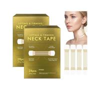Neck Lift Tape, High Elasticity Water-Resistant Invisible Instant Necks and Face Lift Strap Patch Tightening Tapes, Reusable V Line Tightening Patches for Double Chin Appearance，2BOX